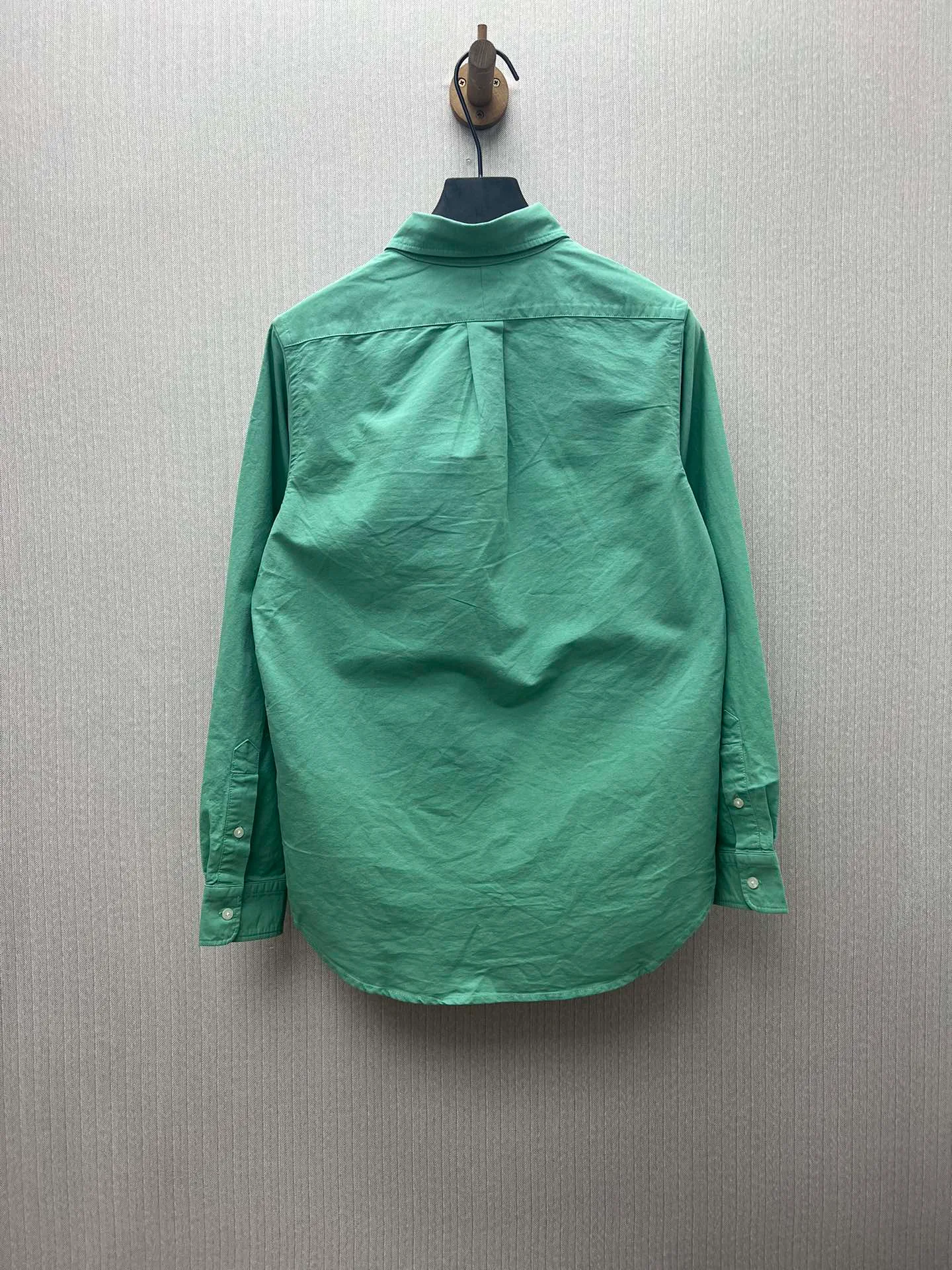 🅿️460 Polo 25ss new solid color logo embroidered buttoned long-sleeved shirt men's high version code number: XS.S.M.L.XL.